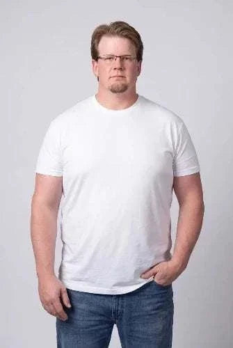 Big and Tall Blue Long Tee | Classic Long T-Shirt