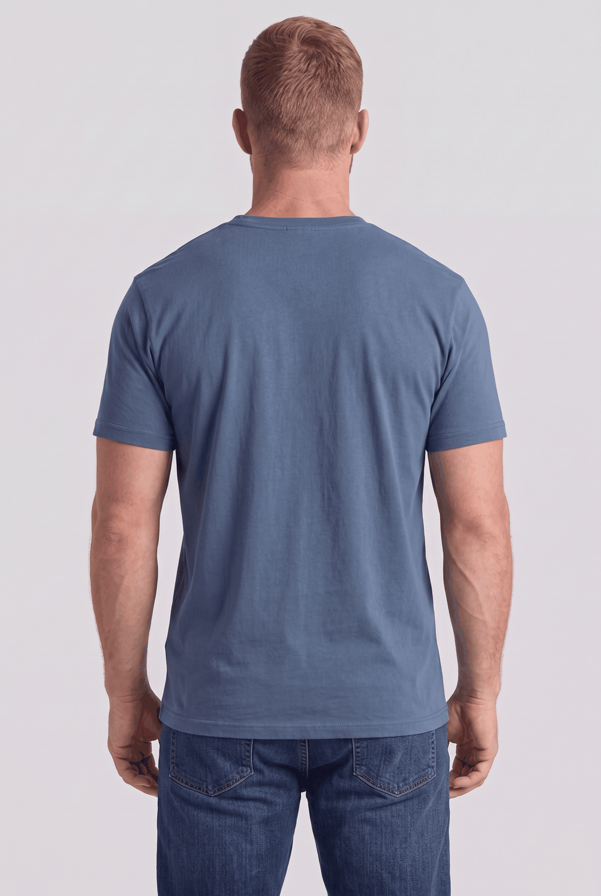 Big and Tall Blue Long Tee | Classic Long T-Shirt