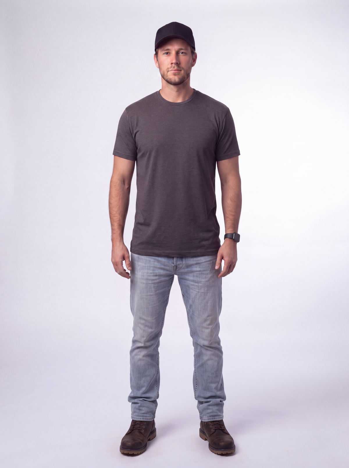 The Classic Long Tee : Charcoal