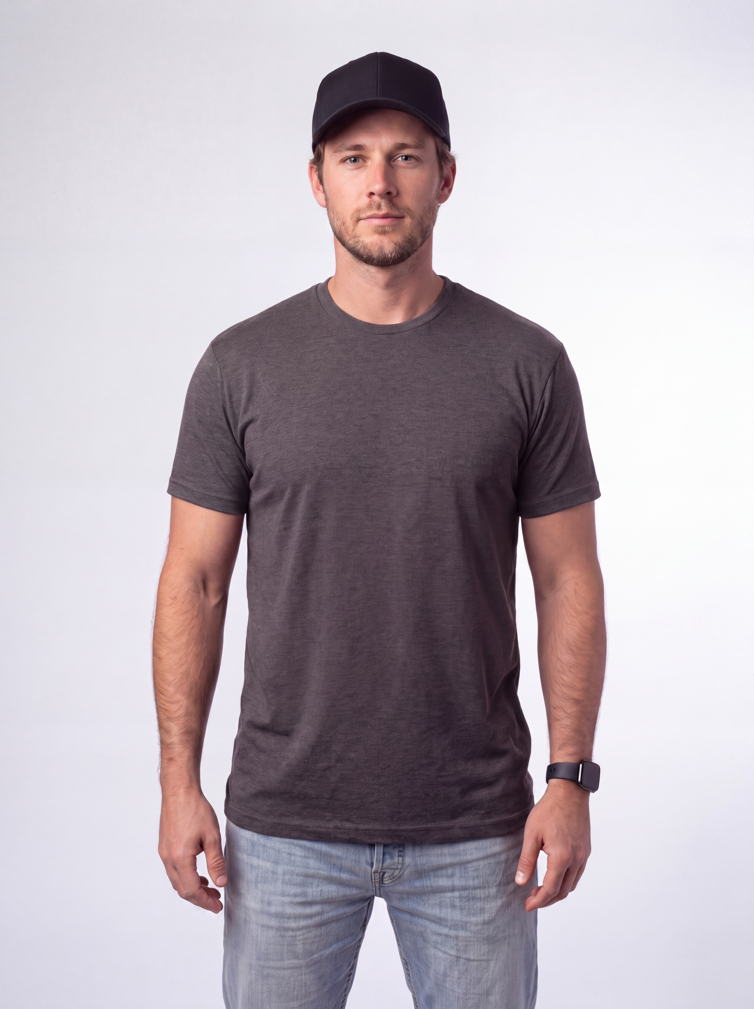 The Classic Long Tee : Charcoal