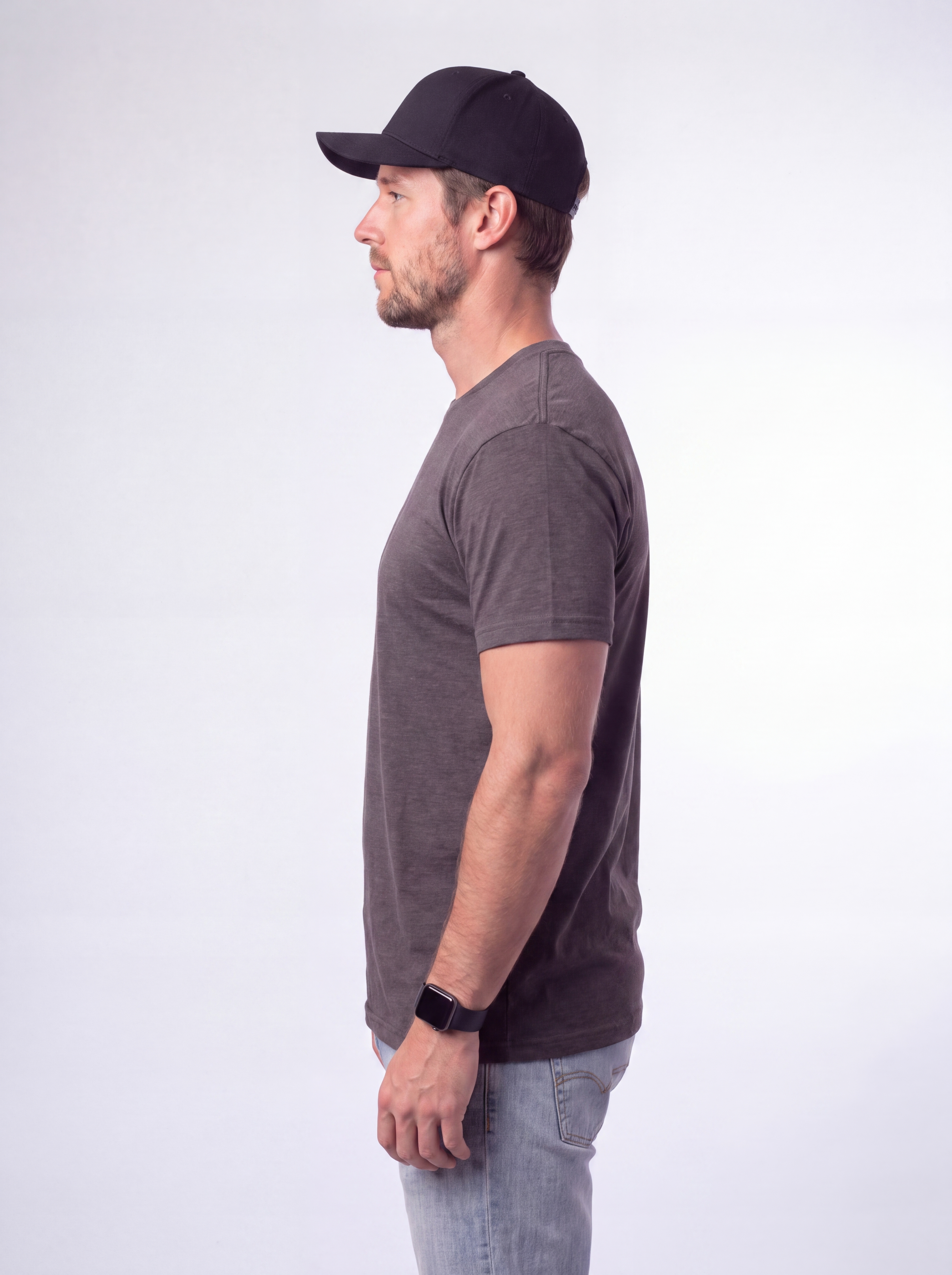 The Classic Long Tee : Charcoal