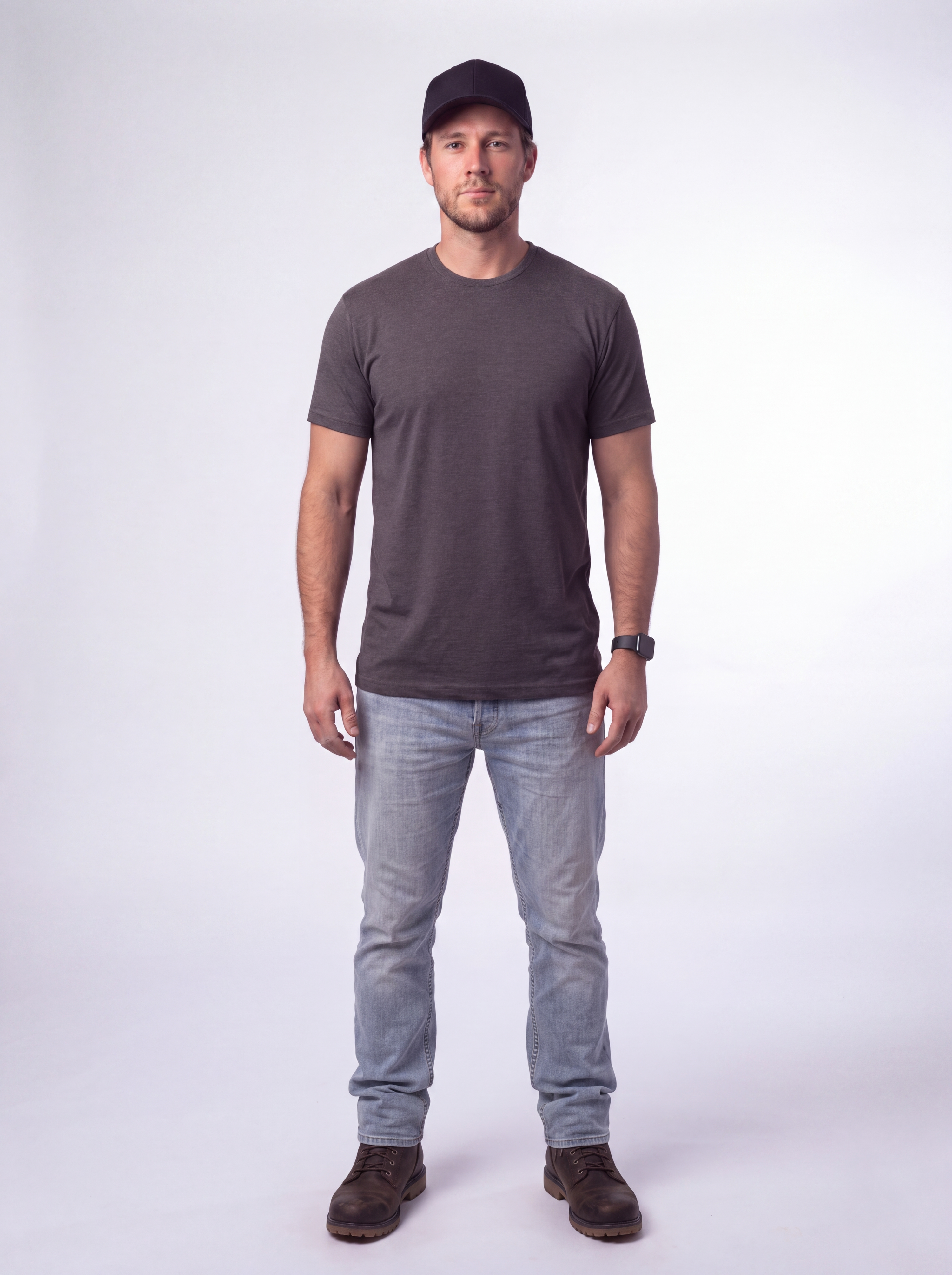 The Classic Long Tee : Charcoal