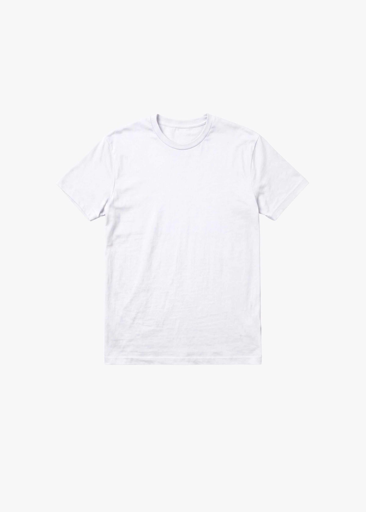 The Classic Long Tee in white, plain short-sleeve crewneck with a smooth, lightweight knit fabric and extended length.